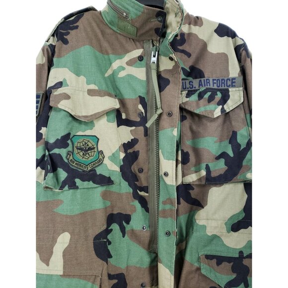 Cold Weather Field Coat Men's Size Medium Long Woodland Camouflage - Picture 4 of 9